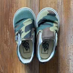 Toddler size 7 slip on Camo Vans